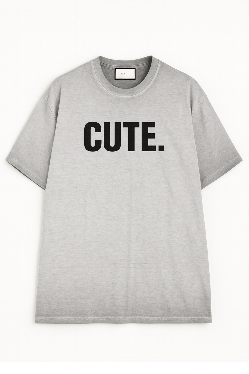 T-SHIRT SZARY-CIENIOWANY