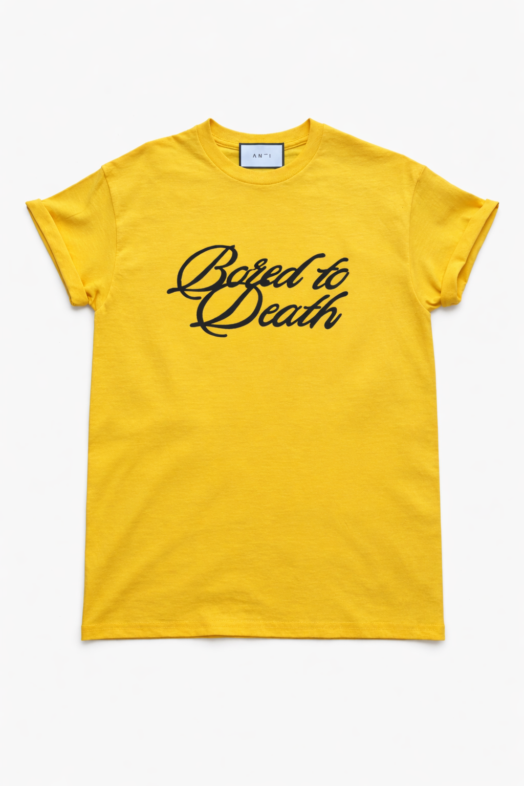 T-SHIRT ŻÓŁTY Z PRINTEM