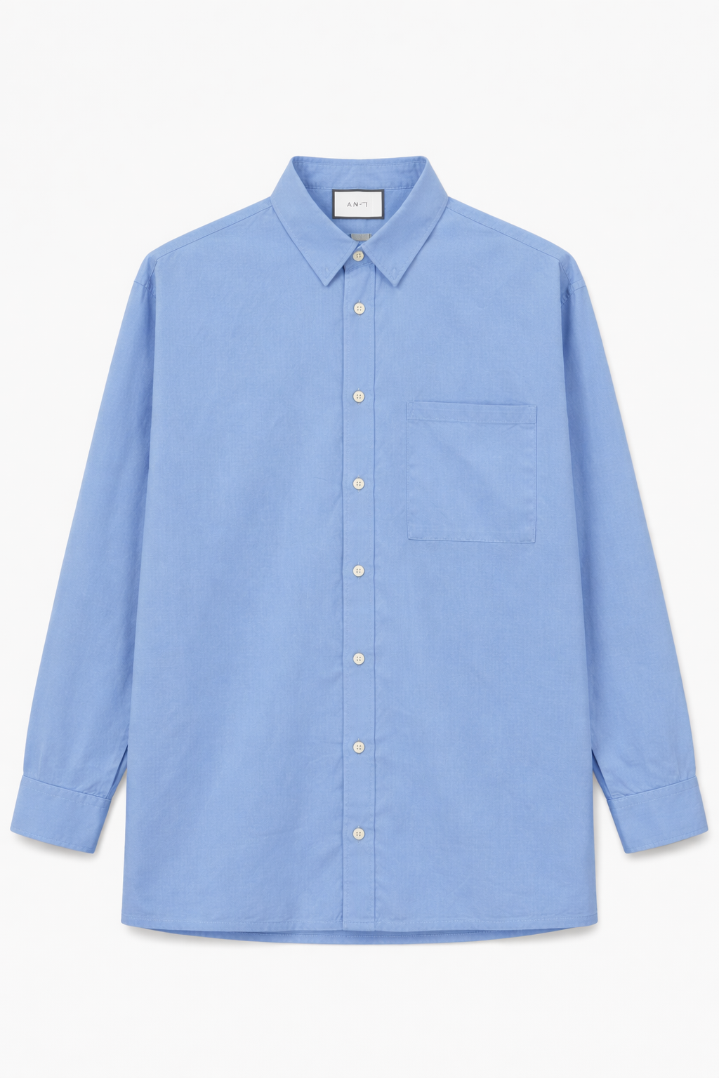 KOSZULA OVERSIZE BŁĘKITNA