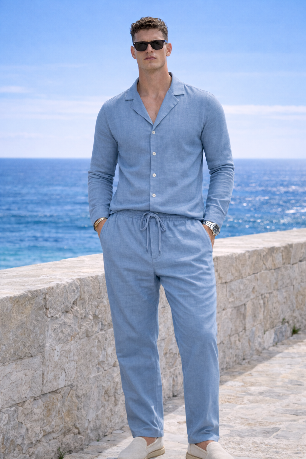 KOMPLET LNIANY DENIM